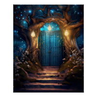 Magische verzauberte Forest Fantasy Antique Door