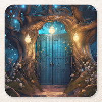 Magische verzauberte Forest Fantasy Antique Door