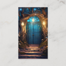 Magische verzauberte Forest Fantasy Antique Door Visitenkarte
