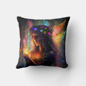 Magische verzauberte Forest Fantasy Fairy Lights T Kissen (Rückseite)