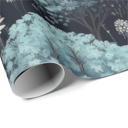 Magische verzauberte Winterwälder Weihnachten Geschenkpapier (Rolleneckpunkt)