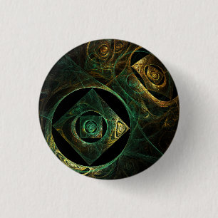 Magische Vibrationen Abstract Art Button (rund)