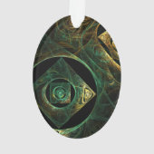 Magische Vibrationen Abstrakt Art Akrylus Oval Ornament (Rückseite)