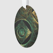 Magische Vibrationen Abstrakt Art Akrylus Oval Ornament (Vorderseite)