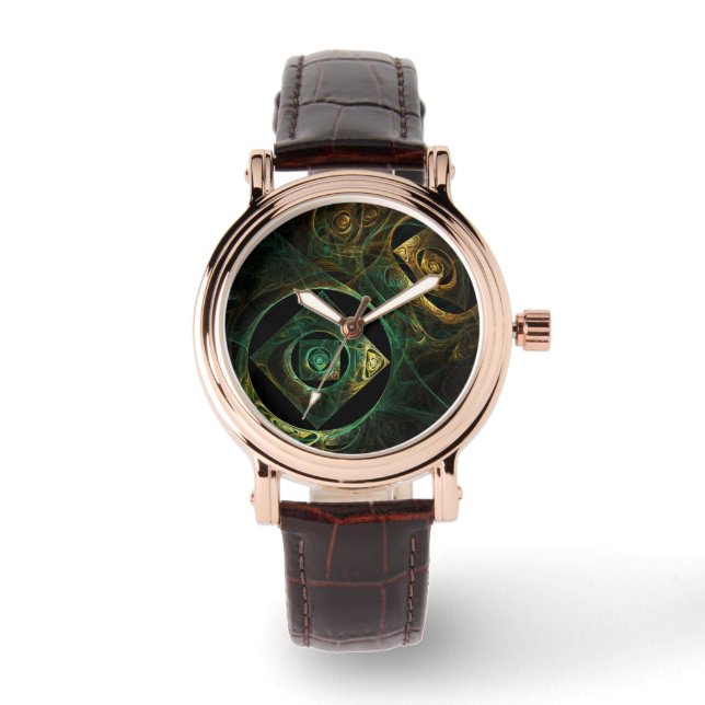 Magische Vibrationen Abstrakt Art Armbanduhr (Vorderseite)