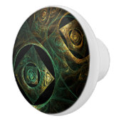 Magische Vibrationen Abstrakt Art Keramikknauf (Rechts)