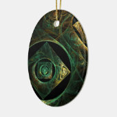 Magische Vibrationen Abstrakt Art Oval Ornament (Links)