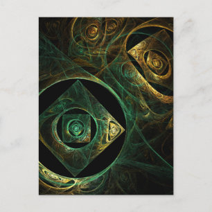 Magische Vibrationen Abstrakt Art Postkarte
