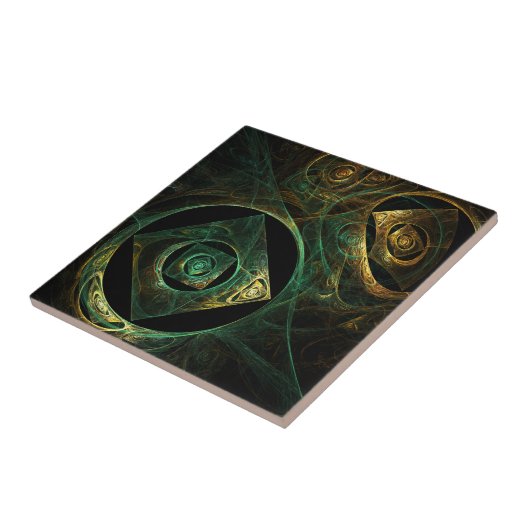 Magische Vibrationen Abstrakt Art Tile Fliese (Seite)