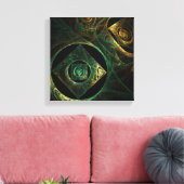 Magische Vibrationen Abstrakt Schwarz und Weiß Leinwanddruck (Insitu (Wohnzimmer))