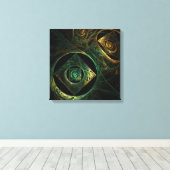 Magische Vibrationen Abstrakt Vierkantrommel Leinwanddruck (Insitu (Holzboden))