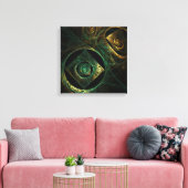 Magische Vibrationen Abstrakt Vierkantrommel Leinwanddruck (Insitu (Wohnzimmer))