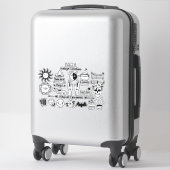 Magische Vintage Sammlung Aufkleber (Koffer)