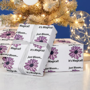Magische violette Blume erblüht gerade ihre Magie Geschenkpapier