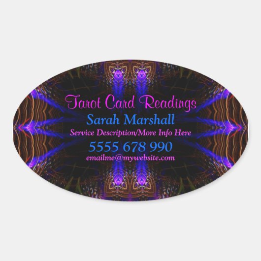 Magische Visionen Business Werbeaktion Oval Aufkle Ovaler Aufkleber (Vorderseite)