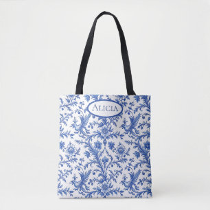 Magische Vögel Blauer Toile Tasche