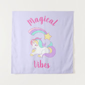 Magische Vögel schlafen Einhorn & Shooting Star Wandteppich (Vorderseite (Horizontal))