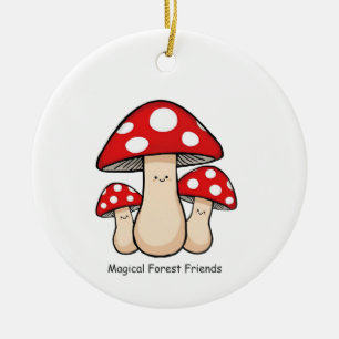 Magische Wald Freunde – Süße Illustration Keramik Ornament