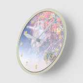 MAGISCHE WÄLDER wollen nach einem Stern Runde Wanduhr (Winkel)