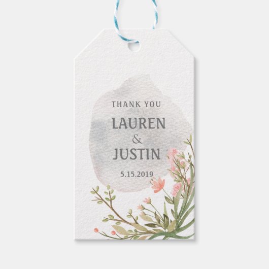 Magische Waldflora Gastgeschenk Hochzeit Geschenkt Geschenkanhänger (Vorderseite)