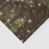 Magische Waldgrün Farne Sternenhimmel Seidenpapier (Ausschnitt)