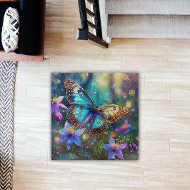 Magische Waldschmetterlinge und Blume Puzzle