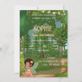 Magische Waldweide mit Schmetterling Einladung