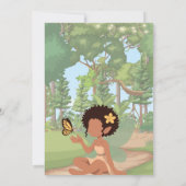 Magische Waldweide mit Schmetterling Einladung (Rückseite)