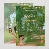 Magische Waldweide mit Schmetterling Einladung (Vorne/Hinten)