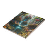 Magische Wasserfall Landschaft Fliese (Seite)