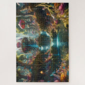 Magische Wasserfall Landschaft Puzzle (Vertikal)