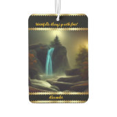 Magische Wasserfälle in der Nacht, einzigartig dei Autolufterfrischer (Rückseite)