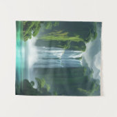 Magische Wasserfalllandschaft Wandteppich (Vorderseite (Horizontal))