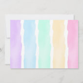 Magische Wasserfarbe Einhorn Foto Einladung (Rückseite)