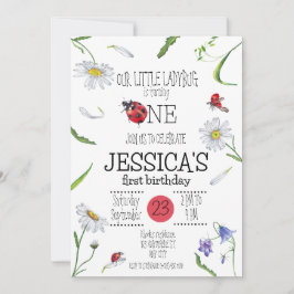 Magische Wasserfarbe Niedlich 1. Geburtstagsmädche Einladung