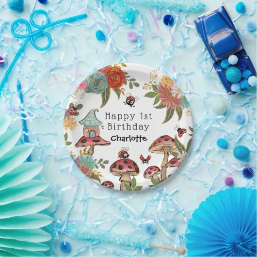 Magische Wasserfarbe Niedlich Ladybug Mädchen Gebu Pappteller (Party)