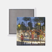 Magische Wassergärten-Lima, Peru Magnet (Vorderseite/Rückseite)