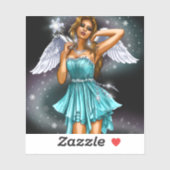 Magische weibliche Fee Aufkleber (Blatt)