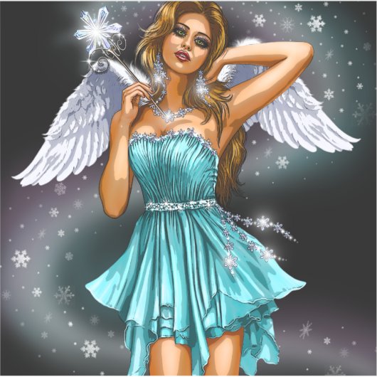 Magische weibliche Fee Aufkleber (Vorderseite)