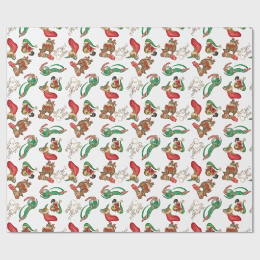 Magische Weihnachten Geschenkpapier (Flach)