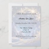 Magische Weihnachten - goldene Schneeflocken, offe Einladung (Rückseite)