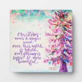 Magische Weihnachten Inspiration Lila Plaque Fotoplatte (Vorderseite)