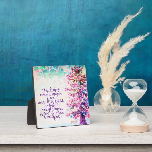 Magische Weihnachten Inspiration Lila Plaque Fotoplatte (InSitu)