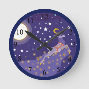 Magische Weihnachten Runde Wanduhr