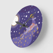 Magische Weihnachten Runde Wanduhr (Winkel)
