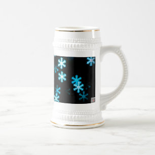 Magische Weihnachts-Schneeflocken Bierglas
