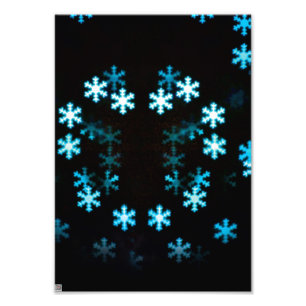 Magische Weihnachts-Schneeflocken Fotodruck