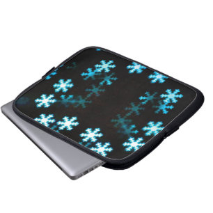 Magische Weihnachts-Schneeflocken Laptopschutzhülle