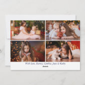 Magische Weihnachtsballerina Nutcracker 5 Foto Feiertagskarte (Rückseite)