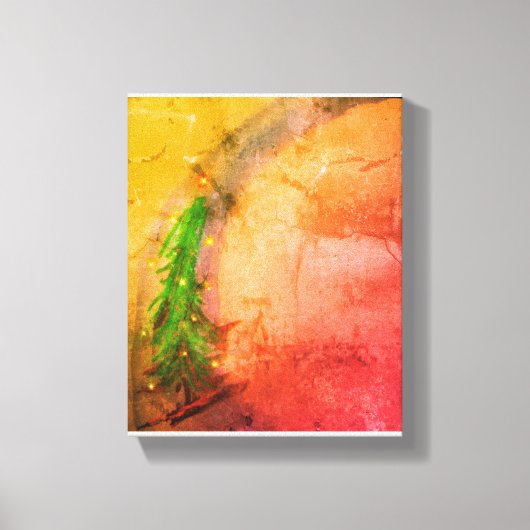 Magische Weihnachtsbaum-Leinwand erhellt Zuhause Leinwanddruck (Vorderseite)